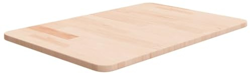 Waschtischplatte 60x40x1,5 cm Massivholz Eiche Unbehandelt Ersatzplatte Badezimmer Renovierung Naturmaterial Tischplatte Arbeitsplatte