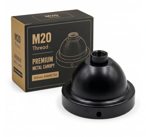 Reproduction Ceiling Rose Cup for use in Retro Ceiling Pendant in Black | M20 Female Thread Decorative Ceiling Rose Pendants Wall lamp Chandelier Copper