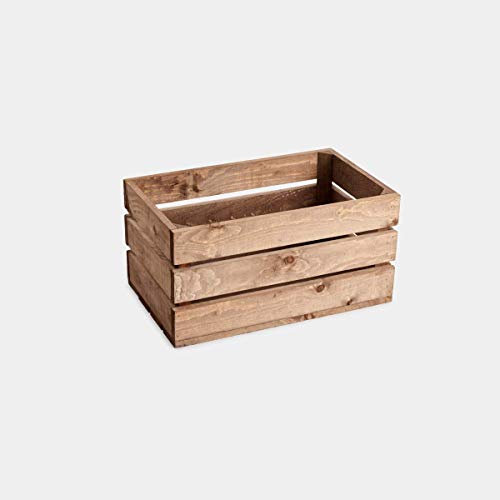 Caja cajón de madera de pino de 50x30x25f, en tono envejecido para decoración y almacenamiento, ideal para almacenamiento,decoracion