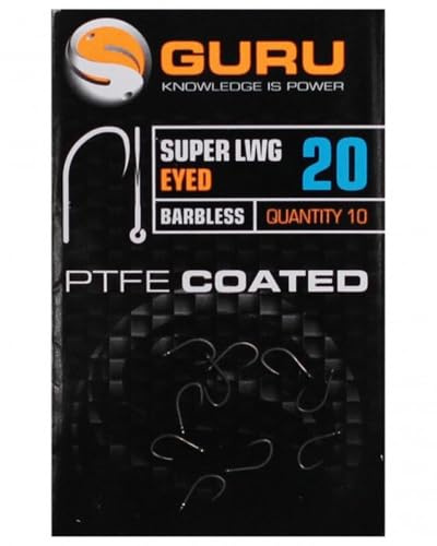 Guru Super LWG Eyed PTFE Coated Hooks