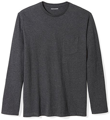 Amazon Essentials Men's Regular-Fit Long-Sleeve T-Shirt, Charcoal Heather, S