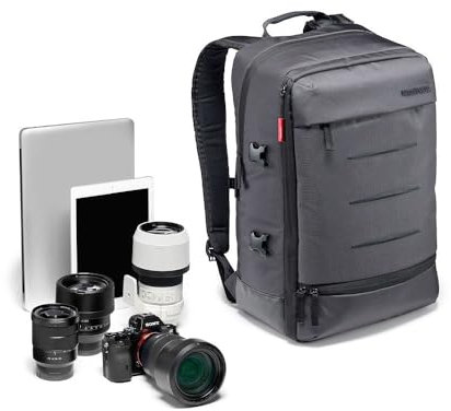Manfrotto Manhattan Rucksack Mover-30, Mehrzweckrucksack, für den Transport von Kamera und Zubehör, aus wasserabweisendem Material, Fotorucksack mit PC- und Tablet-Fach, mit Stativ-Halterung