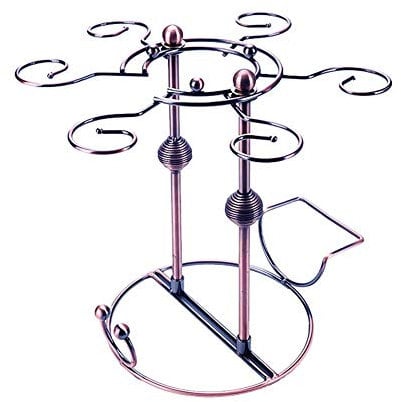 Multifunctional Kitchen Table Space Saving Metal Wine Rack, Bottle and Glass Holder and Wine Decanter Kit