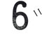 WIGANO 5.5Hotel House Door Numbers Cast Iron Black (6 (Six))