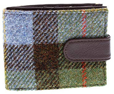 Glen Appin Harris Tweed Geldbörse, Col. 15 Blue Check, S