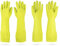 DABOGOSA MAMISON 2 Paar Gummihandschuhe (Grün, L) – lange Gummihandschuhe Geschirrspülhandschuhe