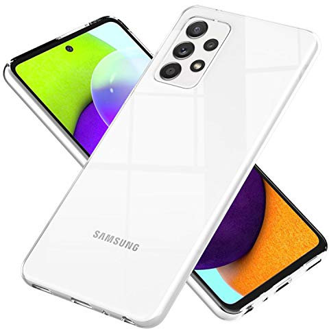 NALIA Hülle für Samsung Galaxy A52 / A52 5G / A52s 5G - Anti-Gelb & rutschfest - Airflex (Kristallklar & Stoßfestes TPU) - Marke aus Berlin - Handyhülle Case Transparent