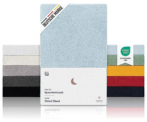 Blumtal Frottee Spannbettlaken - Kuschelig weiches Spannbettuch, Oeko-Tex Zertifiziert, Größen