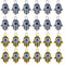 Julie Wang 40PCS Hamsa Hand Böser Blick Charm für Schmuckherstellung Perle aus Fatima Symbol Anhänger