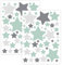 WANDKIND Sternen Set Wandtattoo für Babyzimmer 94 Aufkleber im Set V281 Sticker Himmel Bunte Sternchen Wandaufkleber Kinderzimmer in verschiedenen Farben (Mint)