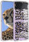 UZEUZA Compatible for Samsung Galaxy Z Flip 3 5G Case Clear Full Body Shockproof Protective Hard Bumper Folding Cover Slim Thin Leopard Print Design Wireless Charging Case for Galaxy Z Flip 3 2021