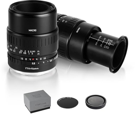 TTArtisan 40mm f/2.8 Macro Lens APS-C Manual Focus Prime Lens for E-Mount A5100 A6100 A6500 A6600 A6700 NEX-3N NEX-3R NEX-5T NEX-5R NEX-7 A7II A7M3 A7RIV A7R5 A7S A9 A1 II