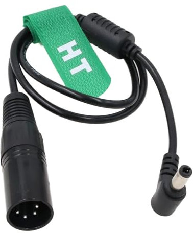 HangTon 12V XLR 4 Pin to DC Barrel 5.5x2.5mm for Blackmagic Video Assist, Atomos Shogun Flame Ninja V Monitor Power Cable 50cm