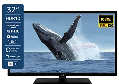 JVC LT-32VF5156 32 Zoll Fernseher/Smart TV (Full HD, HDR, LED, Triple-Tuner, Bluetooth, WLAN, Prime Video, Netflix) - Inkl. 6 Monate HD+ [2022]