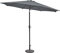 GardenKraft 2m Outdoor Garden Parasols/Tilt & Crank Mechanism / 6 Steel Ribs/UV 30 Protection/Durable Polyester Material (Charcoal)
