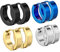 8 pièces Non-Piercing Boucles d'oreille Clip d'oreille Faux Anneaux d'oreille pour Hommes et Femmes en Acier Inoxydable 4 Couleurs