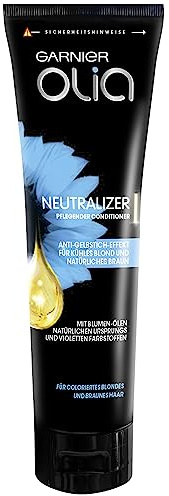 Garnier Pflegender Conditioner gegen Orange- und Gelb-Effekte, Geeignet für blondes und braunes Haar, Für einen kühleren Farbton, Olia Neutralizer, 1 x 150 ml