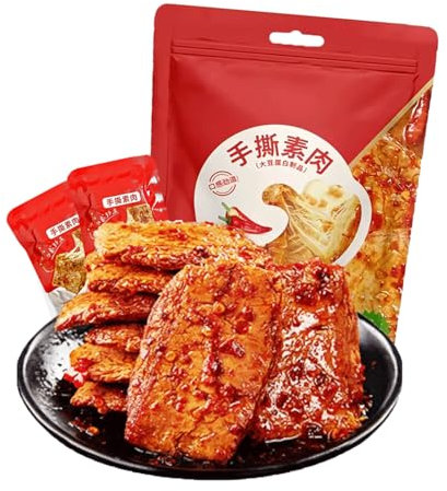 Mkostlich Chinesischer Sojabohnen-Snack Spicy Latiao, Bean Curd Spicy Strip, Würziger Getrockneter Tofu Beancurd, 220 g, 1 Packung