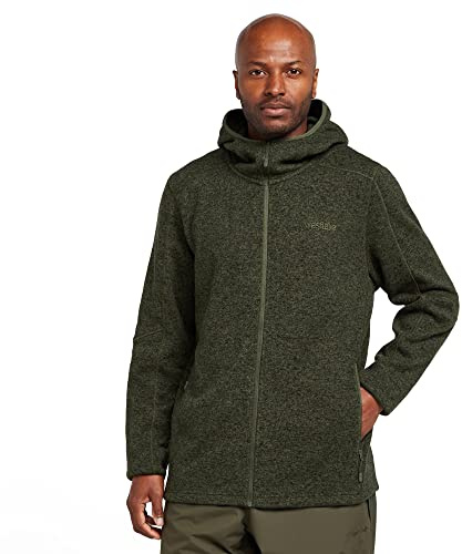 WESTLAKE Full Zip Fleece Jacket with Hood & Zipped Pockets, Warm & Cosy Brushed Back Fleece Midlayer, Fishing & Angling Clothing