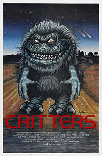 critters 1 2 A2 Poster on Canvas - Póster de arte de película en varios tamaños para ideas de sala de estar o dormitorio. Imágenes de películas de culto sin bordes Classic Iconic 70s 80s 90s Vintage