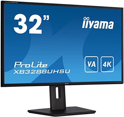 iiyama ProLite LED-Monitor 81,3 cm 32 31.5 sichtbar 3840 x 2160 4K @ 60 Hz VA 300 cd/m² 3000:1 3 ms 2xHDMI DisplayPort Lautsprecher Schwarz Matte