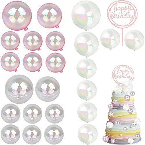 Yunchu Online 25 Stück Happy Birthday Cupcake Topper Ball Kuchen Dekoration KV für Geburtstag Hochzeit