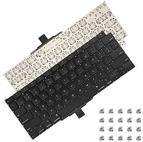 Nockchawon US Keyboard with Flex Cable + Screw Kit Replacement for MacBook Air 13 with Retina Display A2179 Early 2020 Year
