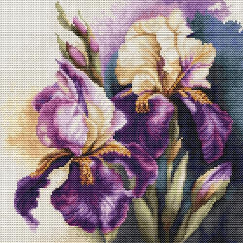 Luca-S Cross Stitch Kit Luca-S, Iris “Burgermeister”, Counted Cross Stitch Kit for Adults, Embroidery Kit, B7023