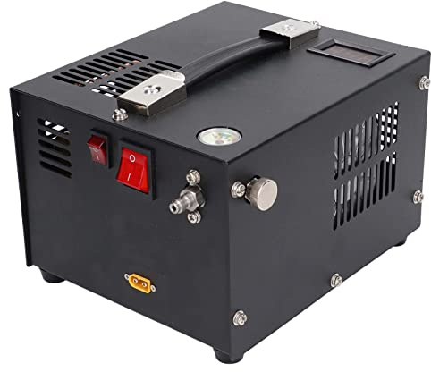 PCP Luftkompressor, 30 MPA 300 Bar Airsoft Hochdruckpumpentransformator, 4500 PSi 12 V Hochdruckluftkompressor, Tragbare Paintball Elektropumpen mit Echtzeit Temperaturregelung