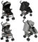 Kidmeister Leichter Liegebuggy S9A Buggy Jogger Kinderwagen Sportwagen Kindersportwagen verstellbarer Rückenlehne Grau