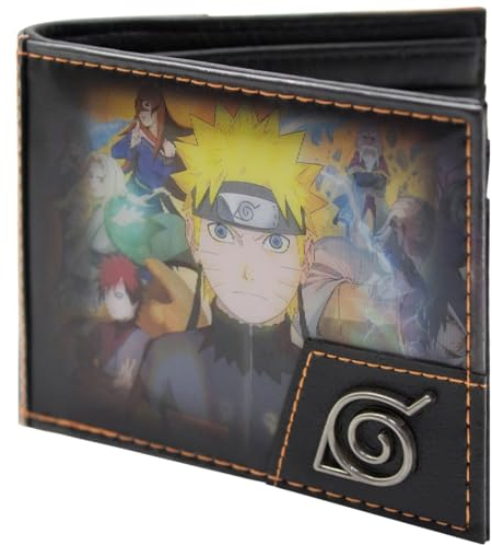 Shinobi Ninja Kurama Neun Schwänze Transform Hologramm Geldbörse/Geldbeutel, Klappbar, Ausweis- & Kartenhalter, Schwarz