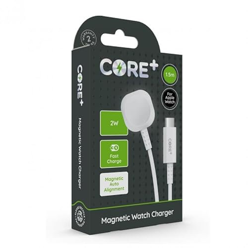 CORE + | 1.5M Magnetic Smart Charger for Apple Watch USB C Cable | Fast Charge | Compatible With Series 9-1 | watchOS 1-10