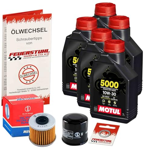 Öl & Ölfilter für Honda CRF 1000 L Africa Twin DCT, 2017-2019 (SD06), Ölwechsel Set 10W-30 Motoröl + MiW Filter + Dichtring(e)