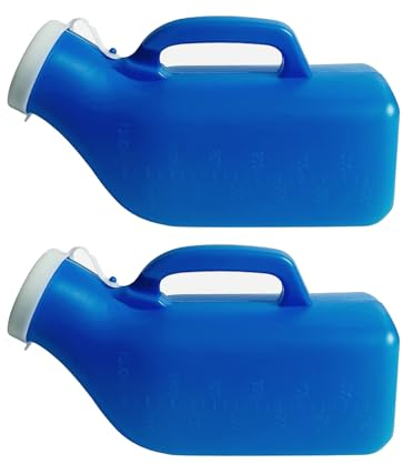 Orinal Adulto con Tapón a Rosca, 1L Urinario Portatil Hombre, Botella Orinal para Hombre Urinario, Orinal Portátil, Botella Orinar Hombre, Botella para Orinar Hombre Viajar Acampar