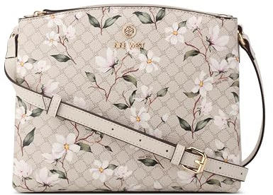 Nine West Siera Crossbody, Florales Logo, Milch, Einheitsgröße