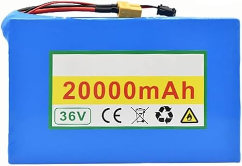 Ebike Batterie 36V 20Ah E-Bike Akku Li-Ion Elektrofahrrad 36V 20AH Wasserdichter PVC-Akku Eingebauter BMS Mit Ladegerät Für 100W 200W 350W 400W 500W 750W 800W Motor