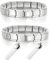 2 Stück italienische Charm-Armbänder, Edelstahl Nomination-Armbänder, 2 Stück 9 mm Nomination Charm Tool, elastisches Charm-Armband, Nomination-Armbänder für Frauen (Silber)