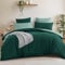 Aisbo King Size Duvet Cover Set - 3Pcs Reversible Bedding Bed Set Emerald and Light Green Kingsize Soft Brushed Microfiber Quilt Cover with 2 Pillowcases 50x75cm