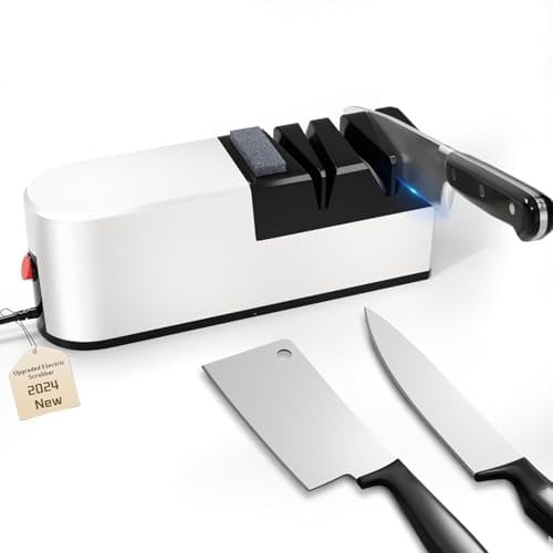 Electric Knife Sharpener, 5 in 1 Knife Sharpening System with Straight Blade, Professional Diamond Knife Sharpener for Rough Sharpening, Repair and Sharpening of Knives (MA3)