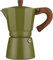 Coffee Pot, Moka Express Italia Collection, Produttore di caffè Espresso per Gas o Elettrico Manuale di Campeggio per Campeggio Cubano percolatore Cubano per Cappuccino o Latte, Verde