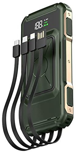 Power Bank fast charging, 15W Fast Qi Wireless, 30000Mah 22.5W QC PD 3.0 Fast,Green,20000mah