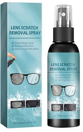 KOAHDE Eyeglass Glass Scratch Repair Solution,Lens Scratch Removal Spray,Eyeglass Windshield Glass Repair Liquid,Repair Kit for Scratched Glasses,100ML,1PC