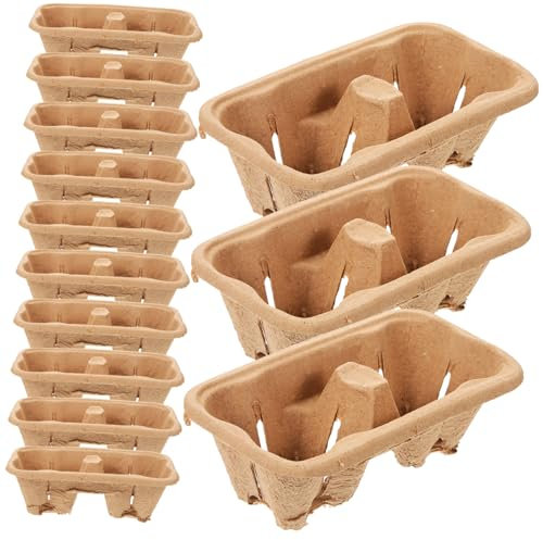 CONGARTENO 50piezas Bandejas Para Llevar y Portavasos Unidades Para Bebidas Para Picnics y Reuniones