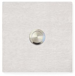 KTC-Home PREMIUM Türklingel Edelstahl- Flacher Drucktaster - Größe: 9x9cm - UV & Witterungsbeständig