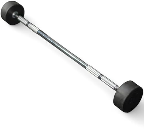 Fixed Weight Rubber Barbell Straight Handle (20, Kilograms)