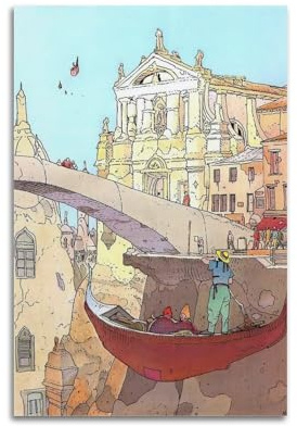 Jean Giraud Moebius Cartoonist (25) Kunstposter sind geeignet für die Dekoration von Wohnzimmer, Schlafzimmer, Arbeitszimmer, Restaurant, Flur, Kinderzimmer usw., ungerahmt, 50 x 75 cm