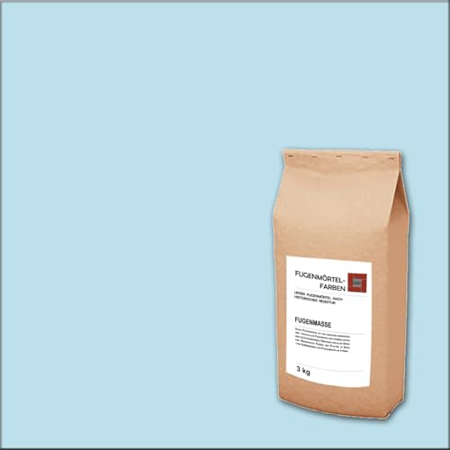 Fugenmörtel-Farben | 3kg | Einsetzbar für Fugen im Innen- und Außenbereich auf Wand- und Bodenflächen (Blassblau, 3kg)