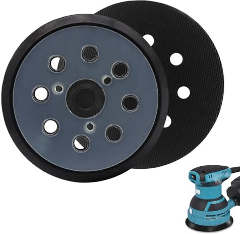 2-Pack 5 Inch 125mm Hook & Loop Sander Backing Pad, 8-Hole Dust Extraction, Replacement for Makita BO5031, BO5041, BO5030, M9204 & Other Random Orbital Sanders