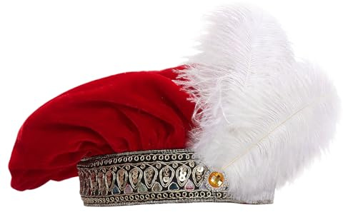 Chapeau Tudor – Couvre-chef Vintage Médiéval En Velours , Chapeau De Costume Pour Homme Adulte, Design Classique | Représentation Sur Scène Mariage Théâtre Festival Vacances Cosplay Événement De