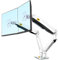 NB North Bayou Monitor Halterung 2 Monitore 22-32 Zoll LED/LCD Schreibtisch Monitorständer Monitorhalterung Tisch Ständer neigbar 180° schwenkbar 360° höhenverstellbar 3-12 kg VESA 75/100 (Weiß)